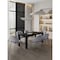 Manhattan Comfort Rectangle Dining Set of 7 W/ Flor Chairs, 70.86 in L, American Solid Ash Wood, Black and Grey 6-DT02DC052-GY - alternate 1